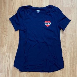 Old Navy USA heart shirt